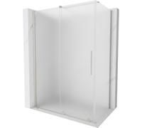 Mexen Velar cabina de ducha deslizante 140 x 80 cm, escarcha, níquel cepillado - 871-140-080-31-97 44837 5905315292094