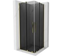 Mexen Velar Duo cabina de ducha corredera 100 x 100 cm, grafito, dorado - 871-100-100-42-50 50295 5905315298591