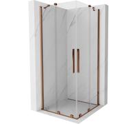 Mexen Velar Duo cabina de ducha corredera 100 x 100 cm, transparente, oro rosa - 871-100-100-02-60 24661 5905315220349