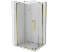 Mexen Velar Duo cabina de ducha corredera 100 x 90 cm, transparente, dorada - 871-100-090-02-50 24646 5905315220196