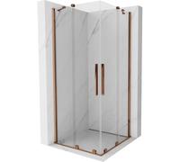 Mexen Velar Duo cabina de ducha corredera 90 x 90 cm, transparente, oro rosado - 871-090-090-02-60 24659 5905315220325