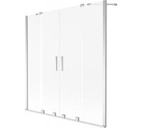 Mexen Velar Dúo de biombo de baño con dos hojas correderas 140 x 150 cm, escarcha, cromo - 896-140-000-32-01 41804 5905315277251