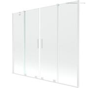 Mexen Velar Dúo mampara de baño de 2 paneles corredizos 170 x 150 cm, transparente, blanco - 896-170-000-02-20 24694 5905315221896