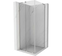 Mexen Velar L cabina de ducha corredera 100 x 100 cm, transparente, níquel cepillado - 871-100-100-03-97 43526 5905315305985