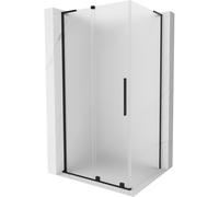 Mexen Velar L cabina de ducha corredera 120 x 100 cm, escarchado, negro - 871-120-100-33-70 44540 5905315308702
