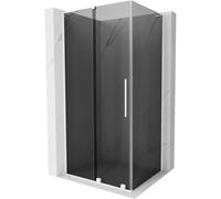 Mexen Velar L cabina de ducha deslizante 90 x 110 cm, grafito, blanco - 871-090-110-43-20 44923 5905315309754