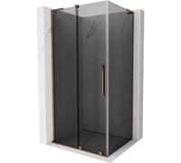Mexen Velar L cabina de ducha deslizante 90 x 75 cm, grafito, oro rosa - 871-090-075-43-60 45148 5905315310668