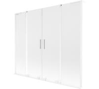 Mexen Velar L Duo biombo de bañera corredero de 2 hojas 170 x 150 cm, escarcha, blanco - 896-170-003-32-20 42477 5905315279347