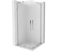 Mexen Velar L Duo cabina de ducha corredera 90 x 90 cm, escarcha, cromo - 871-090-090-02-33-01 46889 5905315313096
