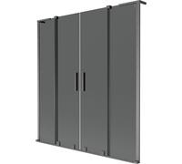Mexen Velar L Duo mampara de bañera 2 hojas correderas 160 x 150 cm, grafito, gris acero cepillado - 896-160-003-42-66 42612 5905315280237