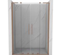Mexen Velar L Duo puertas de ducha correderas 140 cm, transparente, cobre cepillado - 871-140-003-02-65 50775 5905315314376