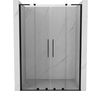 Mexen Velar L Duo puertas de ducha correderas 140 cm, transparentes, negras - 871-140-003-02-70 50791 5905315314499