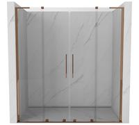 Mexen Velar L Duo puertas de ducha correderas 170 cm, transparentes, oro rosa - 871-170-003-02-60 50771 5905315314345