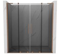 Mexen Velar L Duo puertas de ducha correderas 180 cm, grafito, cobre cepillado - 871-180-003-42-65 51995 5905315343086