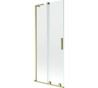 Mexen Velar L pantalla de bañera de 2 hojas correderas 85 x 150 cm, transparente, oro cepillado - 896-085-003-01-55 42067 5905315274717