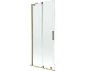 Mexen Velar L pantalla de bañera de 2 hojas correderas 85 x 150 cm, transparente, oro cepillado - 896-085-003-01-55 42067 5905315274717