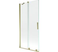 Mexen Velar mampara de bañera de 2 hojas correderas 95 x 150 cm, transparente, dorado - 896-095-000-01-50 24413 5905315220950