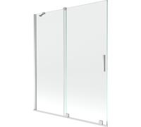Mexen Velar mampara de bañera de 2 paneles deslizantes 140 x 150 cm, transparente, cromo - 896-140-000-01-01 24373 5905315220707