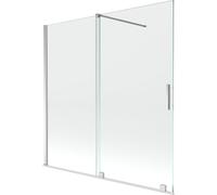 Mexen Velar mampara de baño con 2 paneles correderos 160 x 150 cm, transparente, cromo - 896-160-000-01-01 24376 5905315220721