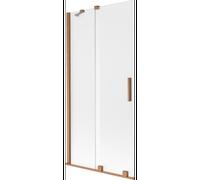 Mexen Velar mampara de baño corredera de 2 hojas 95 x 150 cm, escarchada, cobre cepillado - 896-095-000-31-65 41288 5905315271860