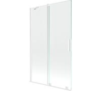 Mexen Velar mampara de baño de 2 hojas correderas 110 x 150 cm, transparente, blanco - 896-110-000-01-20 24396 5905315220820