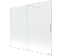 Mexen Velar mampara de baño de 2 hojas deslizantes 180 x 150 cm, transparente, blanco - 896-180-000-01-20 24403 5905315220899