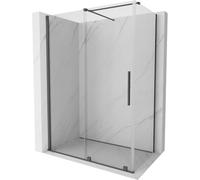 Mexen Velar mampara de ducha corredera 140 x 70 cm, transparente, gris metalizado cepillado - 871-140-070-01-66 24524 5905315219268