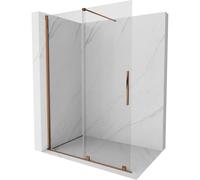 Mexen Velar mampara de ducha corredera Walk-in 130 x 200 cm, transparente 8 mm, oro rosa - 871-130-000-03-60 23977 5905315214676