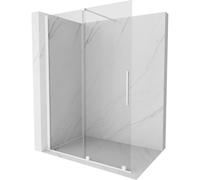 Mexen Velar mampara de ducha corredera Walk-in 160 x 200 cm, transparente 8 mm, blanca - 871-160-000-03-20 23944 5905315214348
