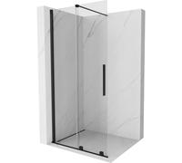 Mexen Velar mampara de ducha corredera Walk-in 70 x 200 cm, transparente 8 mm, negra - 871-070-000-03-70 24005 5905315214959