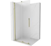 Mexen Velar mampara de ducha corredera Walk-in 75 x 200 cm, escarcha 8 mm, dorada - 871-075-000-33-50 40234 5905315283382