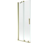 Mexen Velar mampara de ducha de 2 paneles correderos 70 x 150 cm, transparente, dorada - 896-070-000-01-50 24404 5905315220905