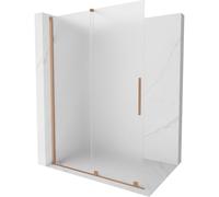 Mexen Velar panel de ducha corredizo Walk-in 160 x 200 cm, escarcha 8 mm, cobre cepillado - 871-160-000-33-65 40358 5905315283849