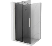 Mexen Velar panel de ducha corredizo Walk-in 75 x 200 cm, grafito 8 mm, níquel cepillado - 871-075-000-43-97 40662 5905315285423