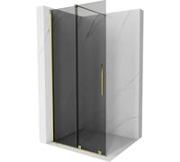 Mexen Velar pared de ducha corredera Walk-in 110 x 200 cm, grafito 8 mm, dorado - 871-110-000-43-50 40527 5905315284631