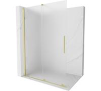 Mexen Velar pared de ducha corrediza Walk-in 150 x 200 cm, escarcha 8 mm, oro cepillado - 871-150-000-33-55 40283 5905315283597