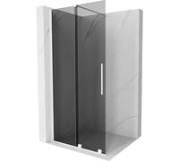 Mexen Velar pared de ducha corrediza Walk-in 80 x 200 cm, grafito 8 mm, blanca - 871-080-000-43-20 40455 5905315284471