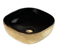 Mexen Vera lavabo sobre encimera 42 x 42 cm, dorado/negro - 21074177 1196 5907709191334