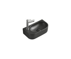 Mexen Viera lavabo sobre encimera derecho 40 x 21 cm, negro mate - 21274085R 15998 5907709157293