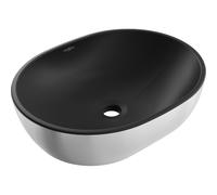 Mexen Viki lavabo sobre encimera 48 x 35 cm, negro mate/plateado - 21054874 21889 5907709156821