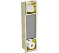 Mexen X-Wall-BP soporte para papel higiénico con revistero, dorado cepillado - 1954 14945 5907709146853