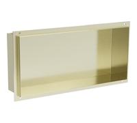 Mexen X-Wall-NR estante empotrado sin borde 45 x 20 cm, oro cepillado - 1951452010 14908 5907709146761