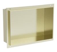 Mexen X-Wall-NR estante empotrado sin brida 30 x 20 cm, dorado cepillado - 1951302010 14896 5907709146730