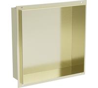Mexen X-Wall-NR estante empotrado sin pestaña 30 x 30 cm, dorado cepillado - 1951303010 14900 5907709146747