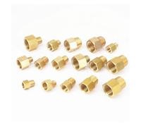 MEXEWORD 1/8 "1/4" 3/8 "1/2" NPT Hembra a Macho BSP Adaptador de instalación de tuberías de latón for manómetro Gas Combustible Agua(Type 15)