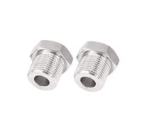 MEXEWORD 1 Pieza de Casquillo Reductor for tubería de Acero Inoxidable 304, Rosca Macho a Hembra métrica BSP de 1/8", 1/4", 3/8", 1/2", 3/4", M8, M10, M14, M16, M18(M20x1.5 to M14x1.5)