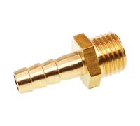 MEXEWORD 1 Pieza de Conector de Empalme de Tubo de latón M14 M16 M20 con Rosca Macho métrica X 8/10/12/13/16 mm de diámetro Exterior de Espiga de Manguera(M16x1.5 to 8mm)