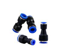 MEXEWORD 1PC Accesorios Neumáticos PU/PG Conector Recto 4-16mm OD Manguera Reductora 8-6mm Conector rápido de Aire de Empuje de plástico(16-12MM)