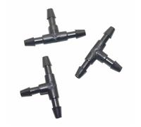 MEXEWORD 50 Piezas de Conector en T de púas de Manguera de jardín de 3/5 mm for Manguera de diámetro Interior de 3 mm Que Conecta la Junta en T de riego de jardín de plástico
