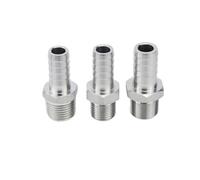 MEXEWORD Adaptador de conexión de tubería de Alta presión de Acero Inoxidable 304 con Rosca Macho BSP NPT de 4 mm, 6 mm, 8 mm, 10 mm, 12 mm, 14 mm y 16 mm, 1/8", 1/4" y 1/2"(NPT1I8 to 10mm)